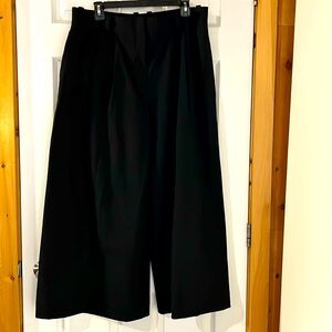 BNWT black wideleg cropped pants from COS. Double pleats & pockets. Size Medium